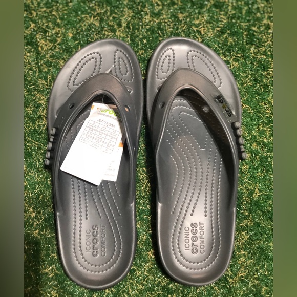 CROCS Classic All-Terrain Flip Flops Slate Grey Unisex Size: M9 / W11 ~ NWT! - Picture 5 of 9